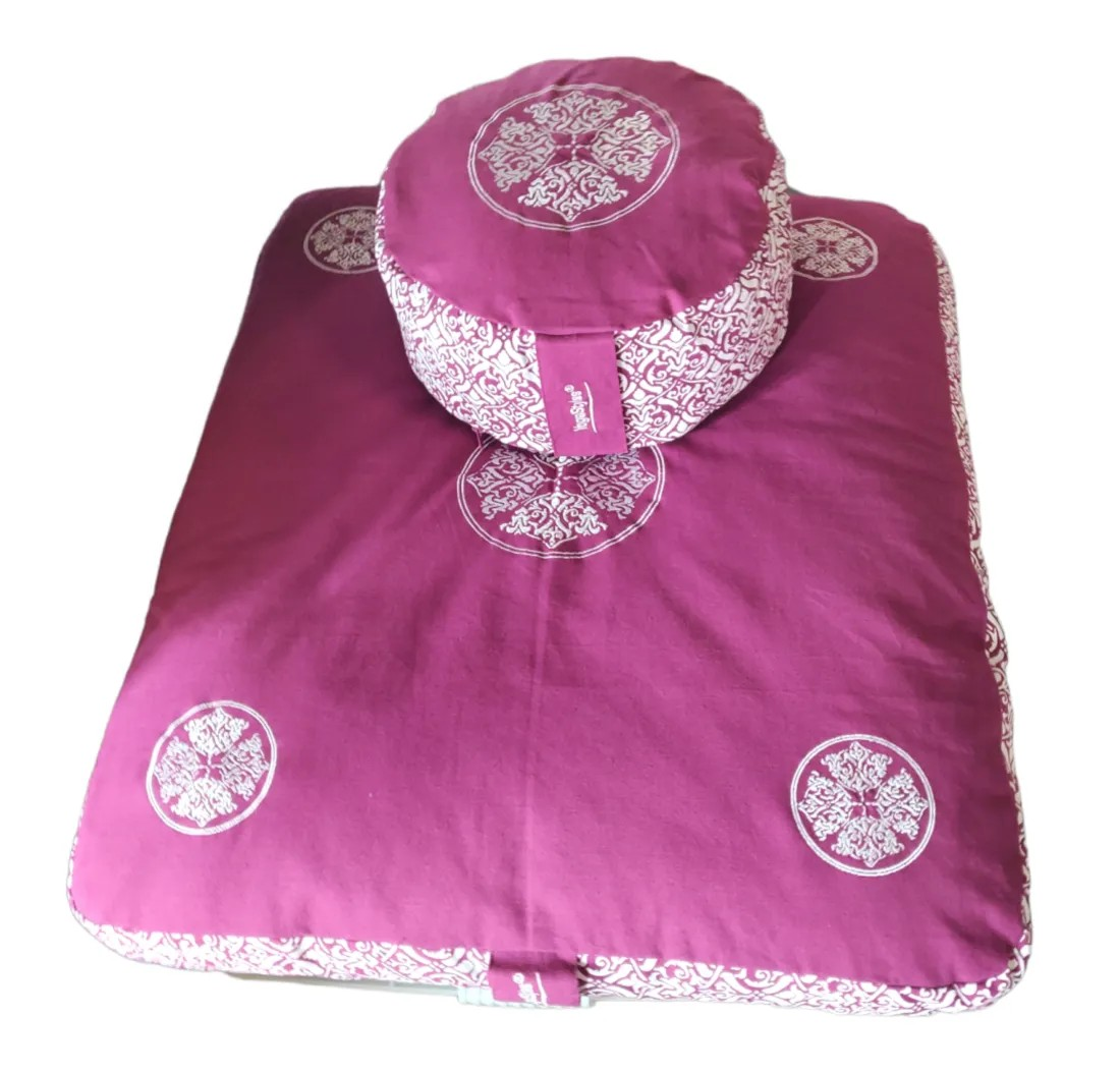 Zabuton met XL kussen - design paars