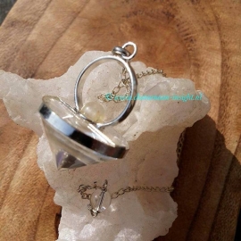 Pendel bergkristal met maansteen