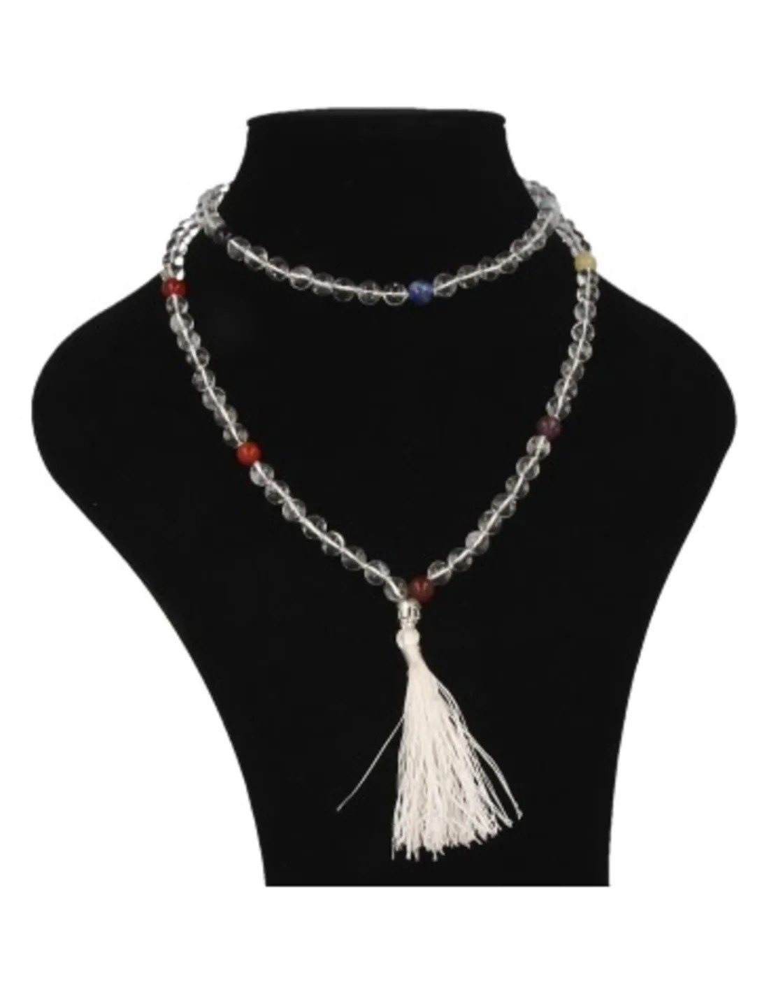 Chakra Bergkristal mala ketting