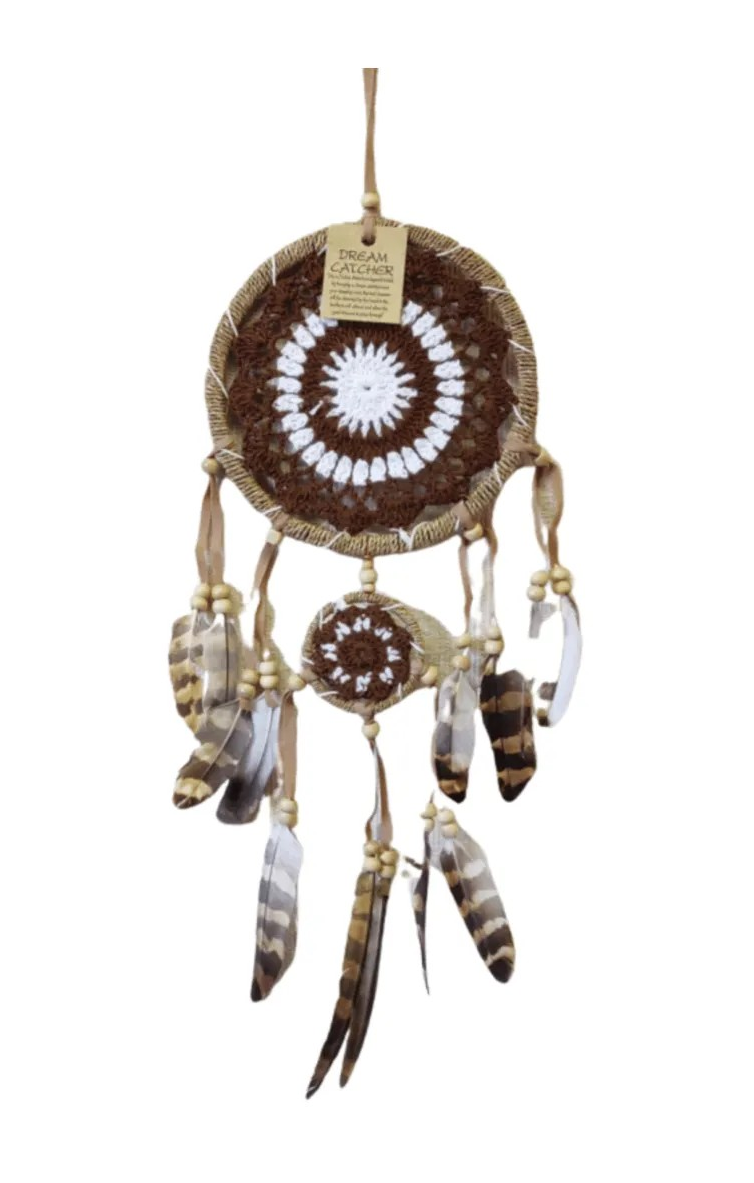 Dromenvanger Gehaakt Natural Wit Bruin 17cm
