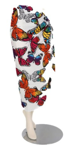 Sarong  - vlinders - wit