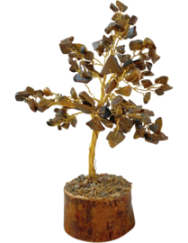 Edelsteen boompje Tijgeroog ca. 18 cm
