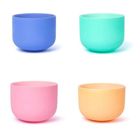 SET 7 Kristallen klankschalen Macaron design 432 hz + 2 tassen