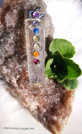 Chakra kristal hanger met 7 half edelstenen