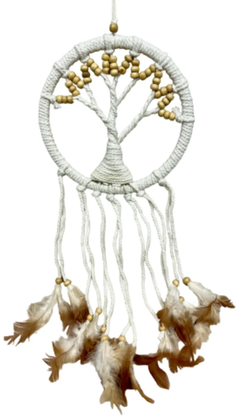 Dromenvanger - Tree of Life - Beige kralen - 17cm