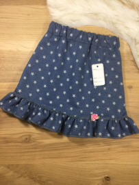 Rokje blauw met sterren en rufles , maat 110