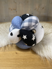 Stoffen bal blauw , wit en zwart