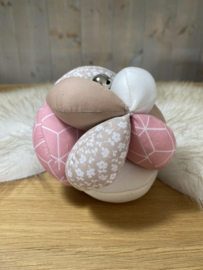 Stoffen bal licht rose en beige