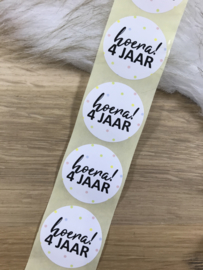 Kadosticker Hoera 4 jaar