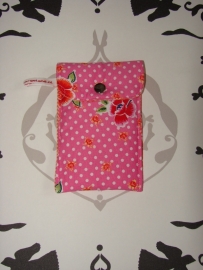 Telefoonhoesje rose met bloemen