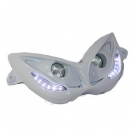 Koplamp Aerox twin wit audi led