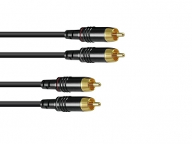 SOMMER CABLE RCA-kabel 2x2 1m bk Hicon
