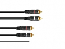 OMNITRONIC RCA kabel 2x2 ground 1.5m