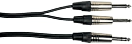 Yellow Cable - 2 j. met male. mono / j. met stereo