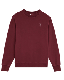 Shine On Medium Fit Sweatshirt (White/Burgundy)