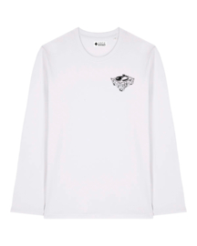Kantjeboord Lifestyle 'Must Be The Music' Medium Fit Long Sleeve T-shirt - White/Black