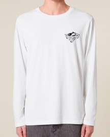 Kantjeboord Lifestyle 'Must Be The Music' Medium Fit Long Sleeve T-shirt - White/Black