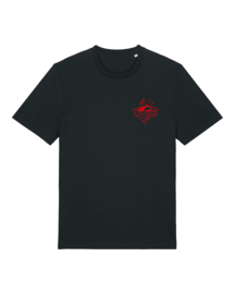 DJ Richard Logo Medium Fit T-shirt (Red/Black)
