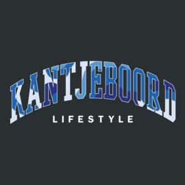 Kantjeboord 'Lifestyle University' Heavyweight Oversized T-Shirt - Black/Azur Elite