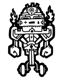 MrMonk RoboPunk Medium Fit T-shirt (White/Black)