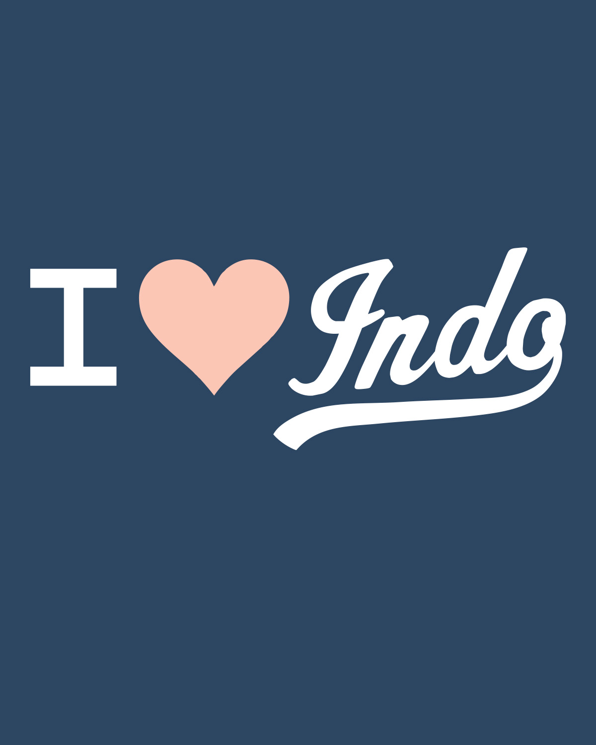 I Love Indo Regular Fit T-shirt (Navy)