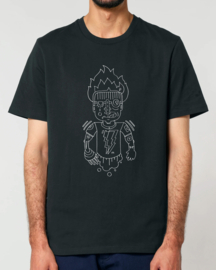 MrMonk Nirwana Medium Fit T-shirt (White/Black)