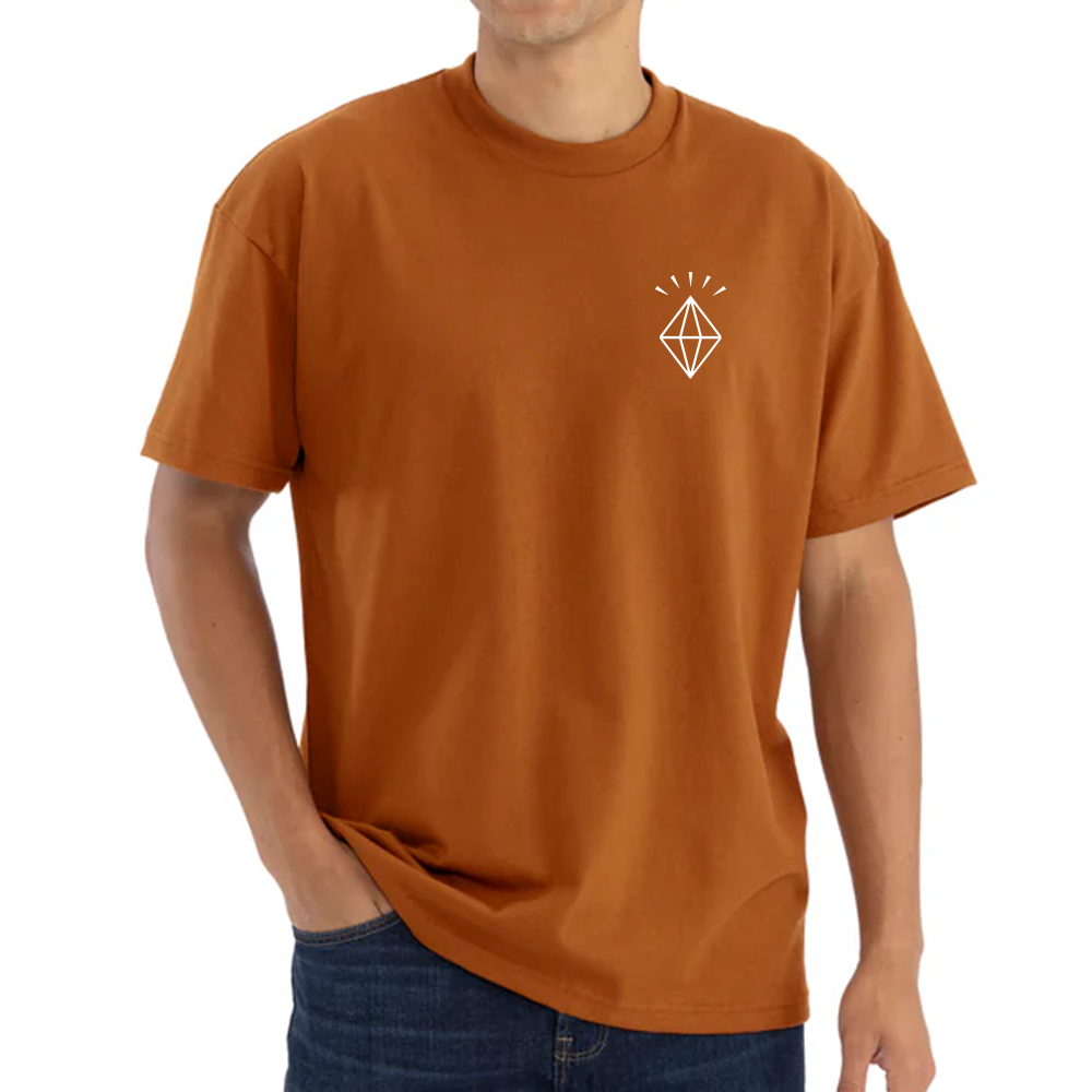Shine On Heavyweight T-shirt (White/Clay)