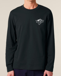 Kantjeboord Lifestyle 'Last Night A DJ Saved My Life' Medium Fit Long Sleeve T-shirt - Black/White