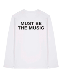 Kantjeboord Lifestyle 'Must Be The Music' Medium Fit Long Sleeve T-shirt - White/Black