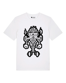 MrMonk RoboPunk Medium Fit T-shirt (White/Black)