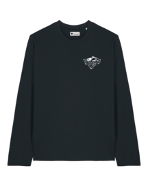 Kantjeboord Lifestyle 'Last Night A DJ Saved My Life' Medium Fit Long Sleeve T-shirt - Black/White