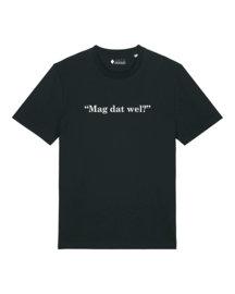 Kantjeboord Lifestyle 'Mag dat wel?' Medium Fit T-Shirt - Black/White