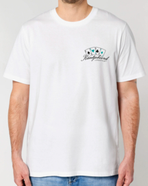Kantjeboord Lifestyle ‘High Roller Club’ Medium Fit T-Shirt - White/Royal Teal