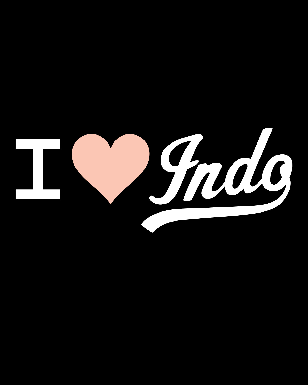 I Love Indo Script Rompertje (Black)