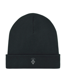 Shine On Rib Beanie (White/Black)