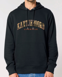 Kantjeboord 'Lifestyle University' Medium Fit Hoodie - Black/Signal Red Elite