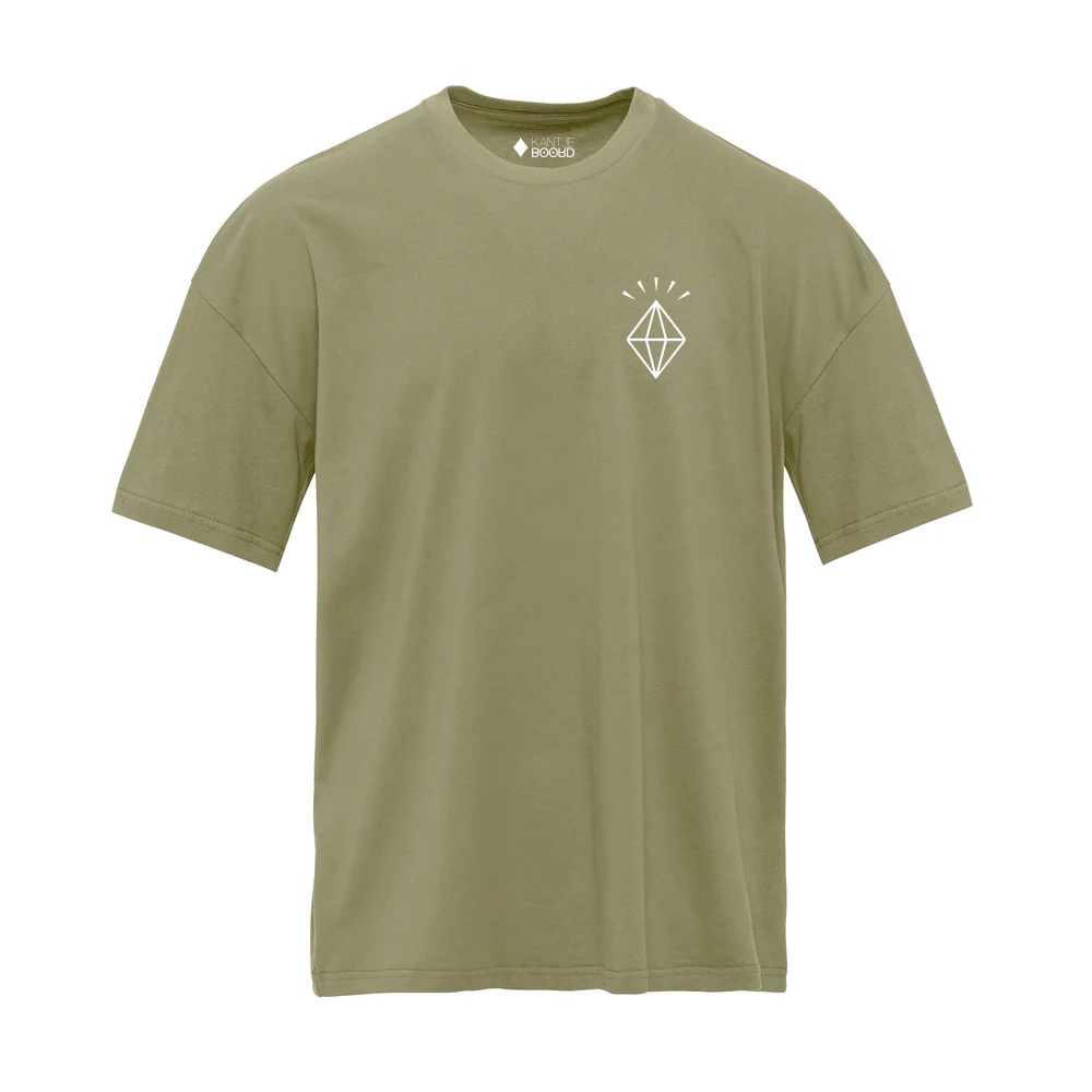 Shine On Heavyweight T-shirt (White/Olive)