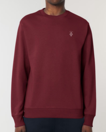 Shine On Medium Fit Sweatshirt (White/Burgundy)