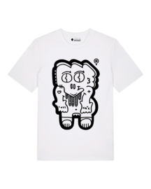 MrMonk Mogy Medium Fit T-shirt (White/Black)