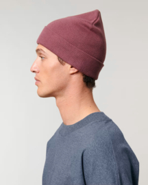 Shine On Rib Beanie (White/Hibiscus)