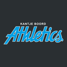 Kantjeboord 'Athletics' Medium Fit Sweatshirt - Black/Cyan Shock