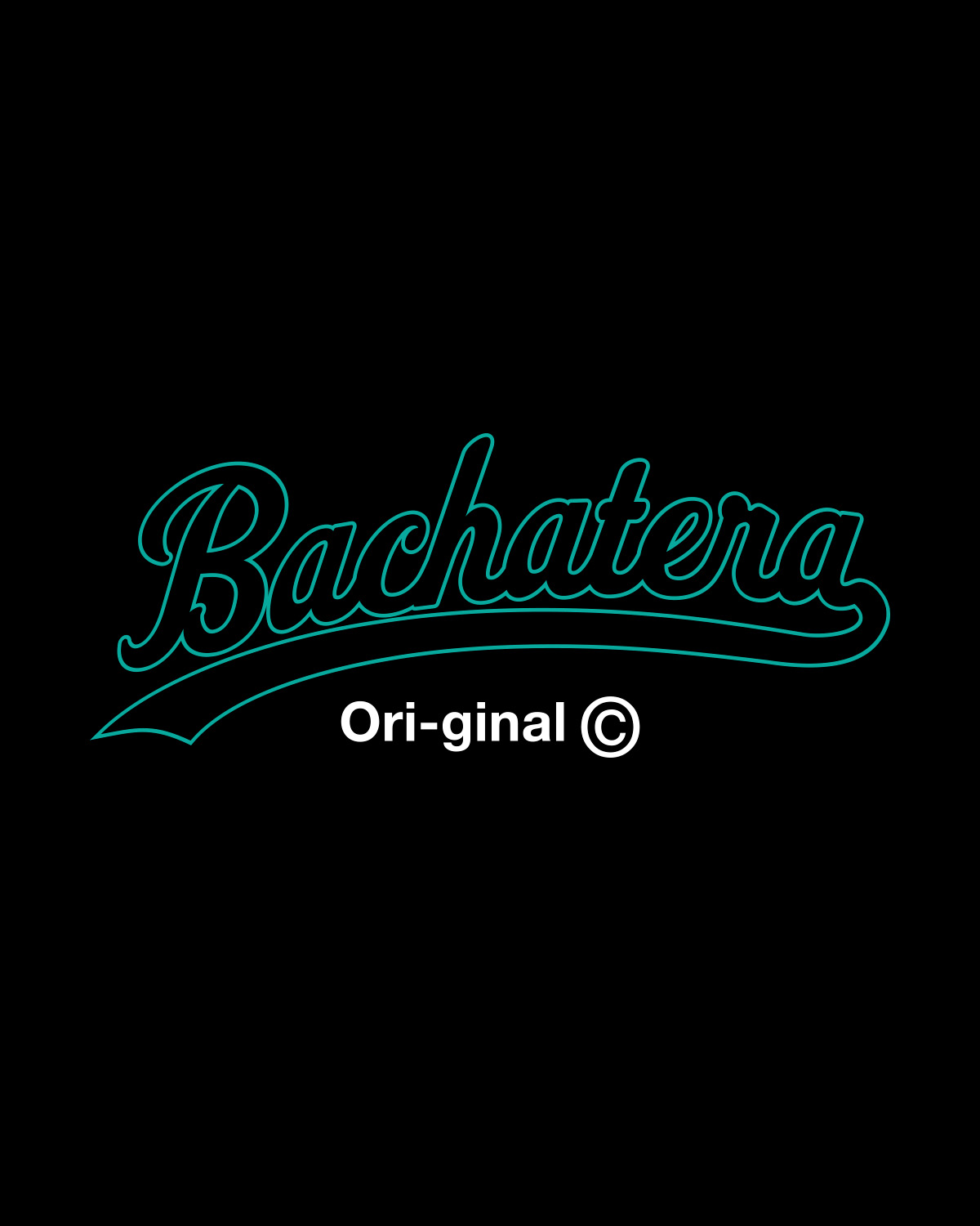 Bachatera Medium Fit T-shirt (Turqoise/White/Black)
