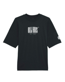 Blij Huis Boxy Fit T-shirt (White/Black)