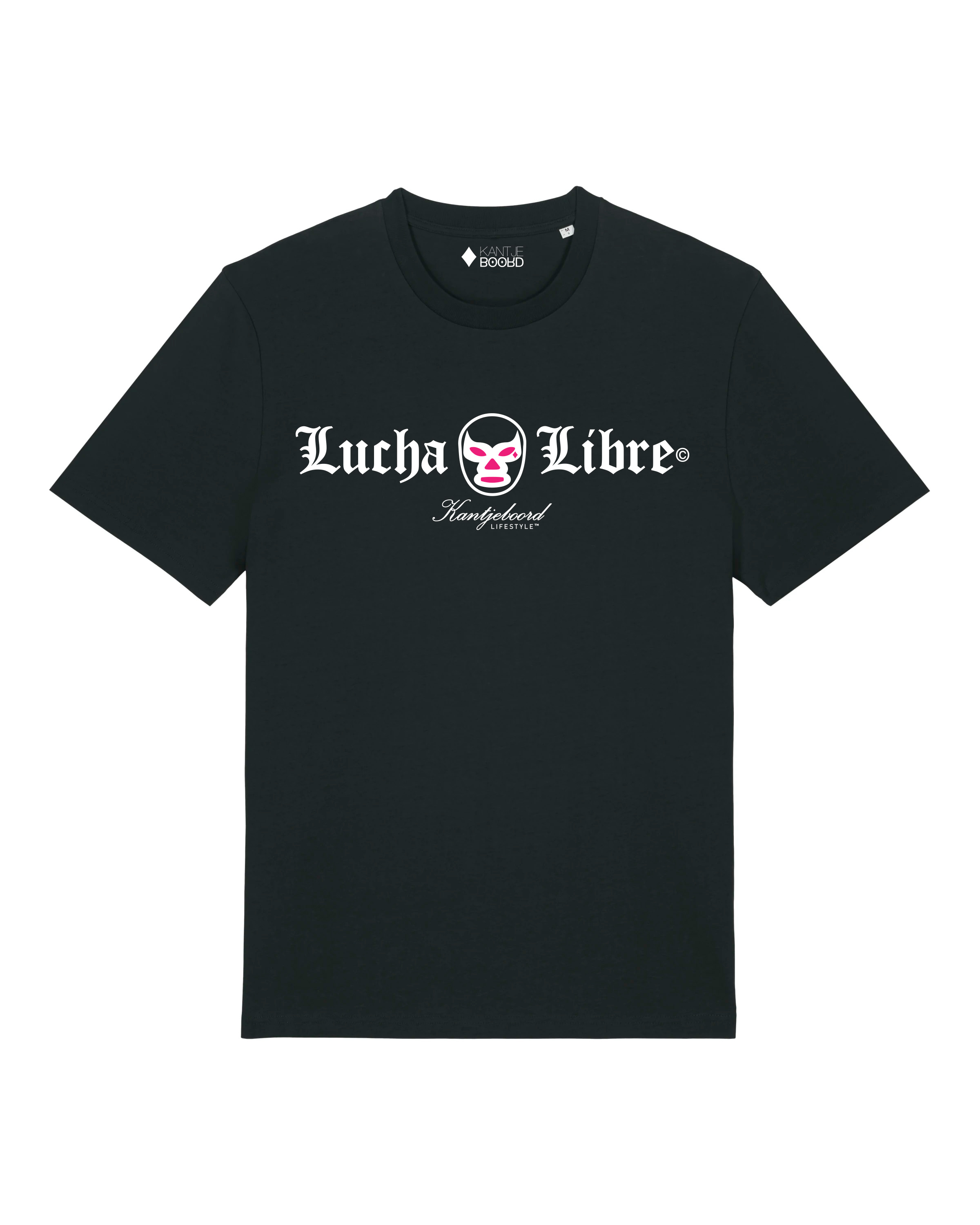 Lucha Libre Medium Fit T-shirt (White/Magenta/Black)