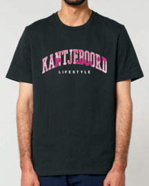 Kantjeboord 'Lifestyle University' Medium Fit T-Shirt - Black/Blossom Elite