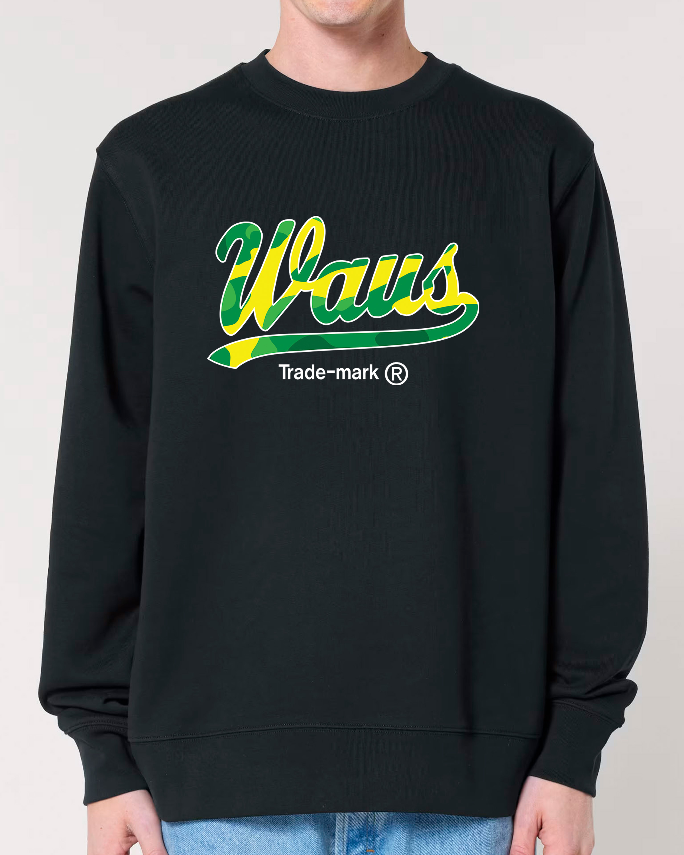 Camo Waus Medium Fit Sweatshirt (Black)