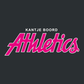 Kantjeboord 'Athletics' Medium Fit Hoodie - Black/Magenta Crush