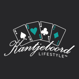 Kantjeboord Lifestyle ‘High Roller Club’ Medium Fit T-Shirt - Black/Royal Teal