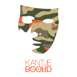 Kantjeboord Lifestyle ‘Camouflage Mask’ Oversized T-Shirt - White/Signal Red Elite