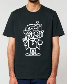 MrMonk Snuggles Medium Fit T-shirt (White/Black)